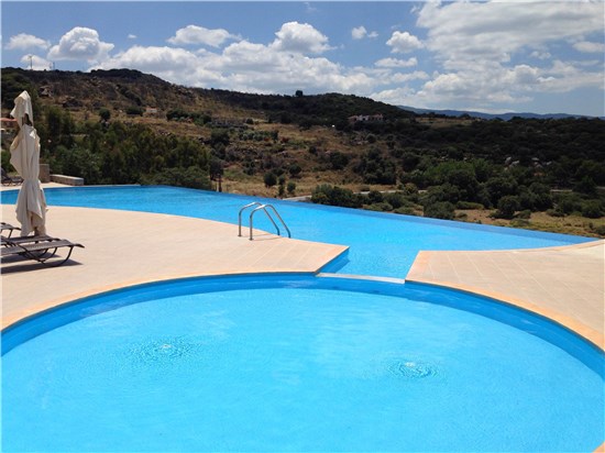 Concrete Infinity Pool Hotel ‘molivos Castle Villa In Lesbos Island